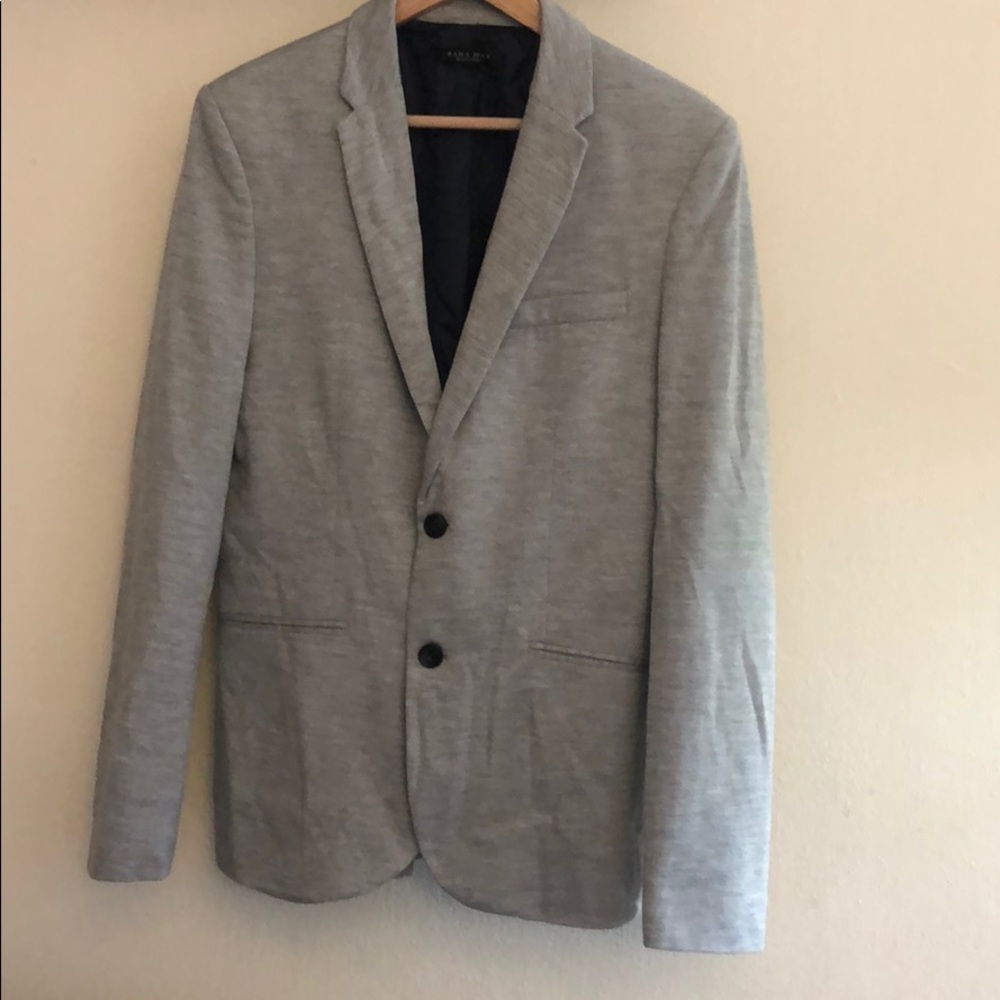 ZARA MAN grey sweater jacket size Large